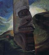 Emily Carr A Skidegate Pole oil painting on canvas